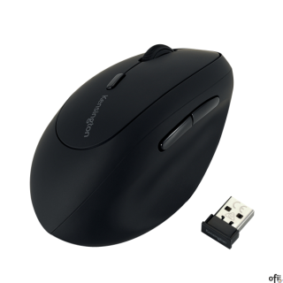 Bezprzewodowa mysz Kensington Pro Fit_ Ergo dla osób leworęcznych, czarna K79810WW