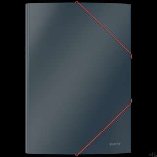 Lekka teczka z gumką A4. 3 klapki i wewnętrzna kieszeń do przechowywania dokumentów lub akcesoriów. Mieści 150 kartek. Minimalis