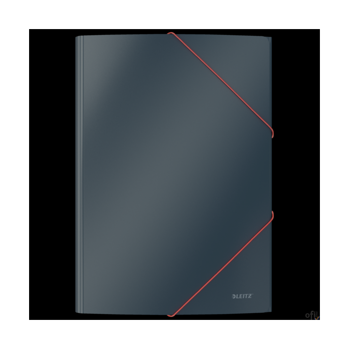 Lekka teczka z gumką A4. 3 klapki i wewnętrzna kieszeń do przechowywania dokumentów lub akcesoriów. Mieści 150 kartek. Minimalis