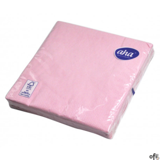 Serwetki AHA różowe 33x33cm, 20sztuk, pastel