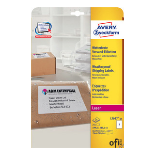 Etykieta L7997-25 ZF wodoodporne do drukarek laserowych