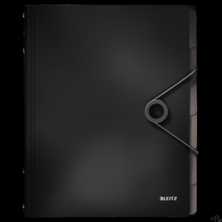 Teczka segregująca 6 przekładek czarna PP LEITZ SOLID 45691095