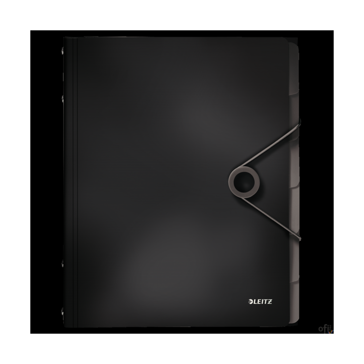 Teczka segregująca 6 przekładek czarna PP LEITZ SOLID 45691095