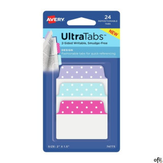 Ultra Tabs - samoprzylepne zakładki indeksujące Avery Zweckform.• Niezawodnie przylegają, ale można je łatwo usunąć bez uszkadza