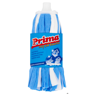 Mop paskowy PRIMA, do dużych powierzchni, niebiesko-biały