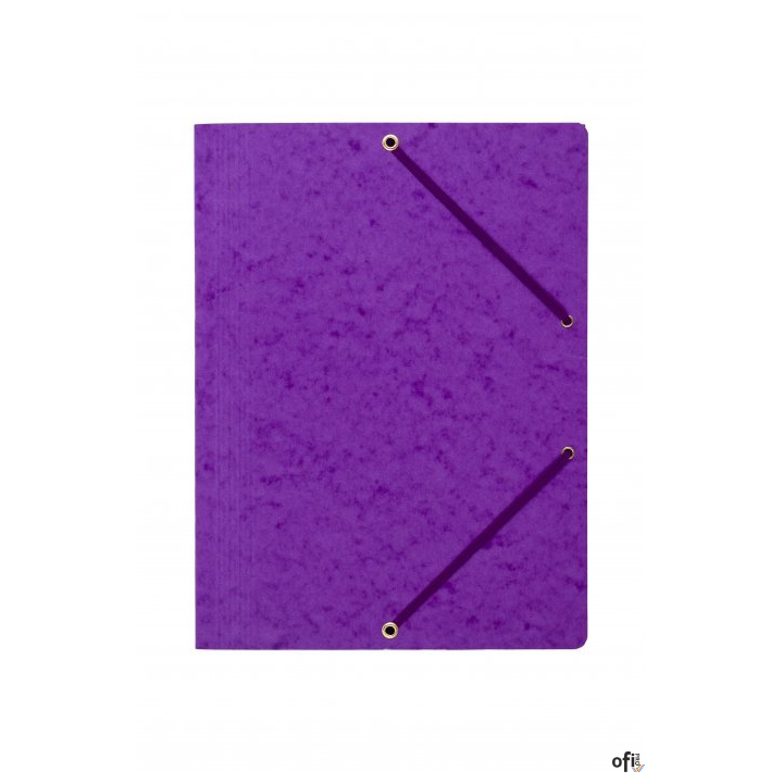 Teczka z gumką rogi DOTTS A4 preszpan fioletowa 390g