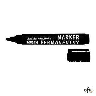 Marker D.RECT permanentny okrągły czarny 2160 101111 LEVIATAN