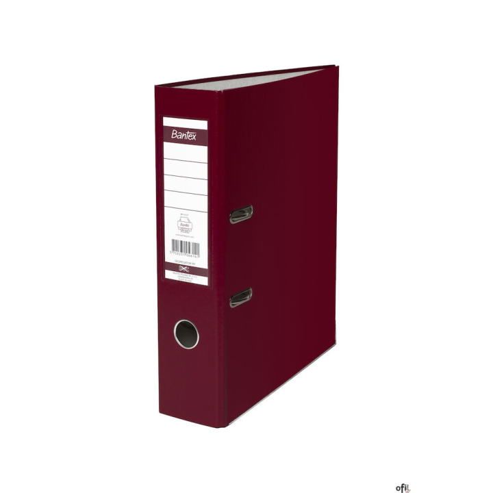 Segregator A4 80mm XXL bordowy, z szyną BANTEX 100551791