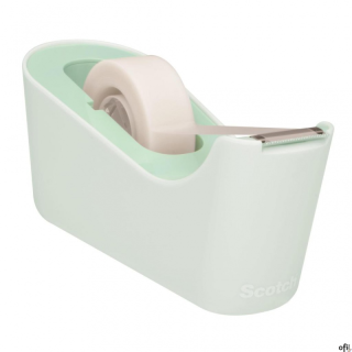 Dyspenser do taśm SCOTCH (C-18M), w zestawie taśma Magic 19mmx33m, miętowy