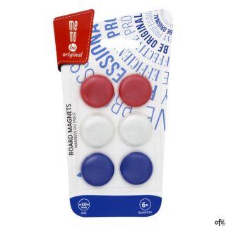 Magnesy do tablic MEMOBE, f30 mm, 6 szt. blister MM006-99