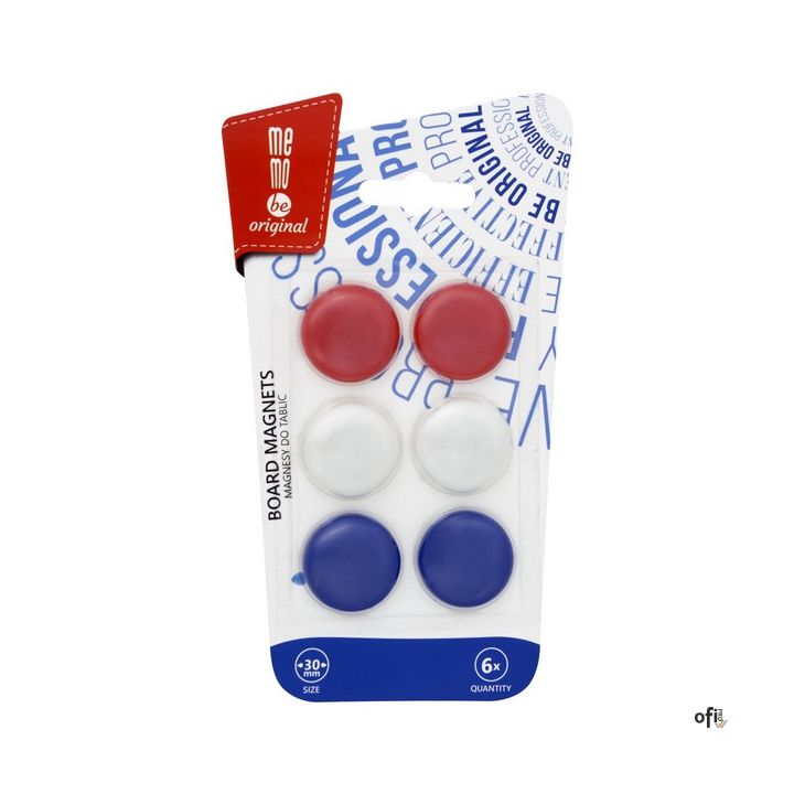 Magnesy do tablic MEMOBE, f30 mm, 6 szt. blister MM006-99