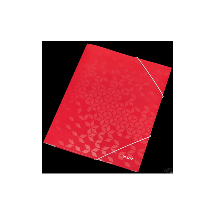 Teczka kartonowa z gumką WOW Leitz, czerwona 39820026 .