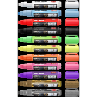 Marker kredowy, końcówka ścięta 8mm, 8g tuszu fioletowy TO-291 Toma