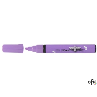 Marker akrylowy, fibrowa końcówka ścięta 2-5mm,  fioletowy TO-400 Toma