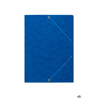 Teczka z gumką rogi DOTTS A4 preszpan niebieska 390g