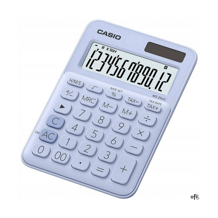 Kalkulator CASIO MS-20UC-LB BOX jasnoniebieski
