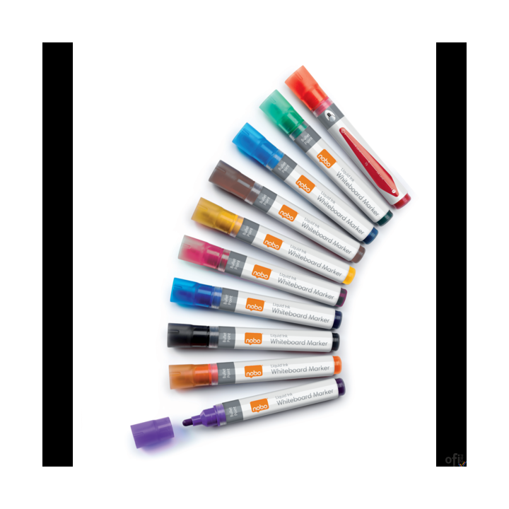 Markery Liquid Ink, różne kolory, 10 szt 1915381 NOBO