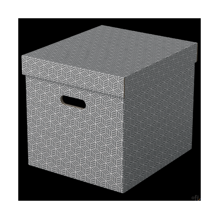 Pudełka domowe do przechowywania, w kształcie sześciana, 3 sztuki, szare Esselte 628289