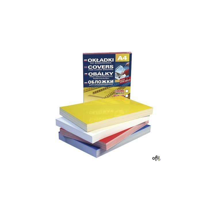 Karton CHROMOLUX niebieski A4 DOTTS 100 szt. okładki do bindowania