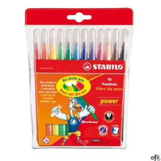 Niezasychające flamastry STABILO power - pozostawione bez skuwki nie zasychają nawet przez 5 tygodni. Dodatkowe zalety to łatwos