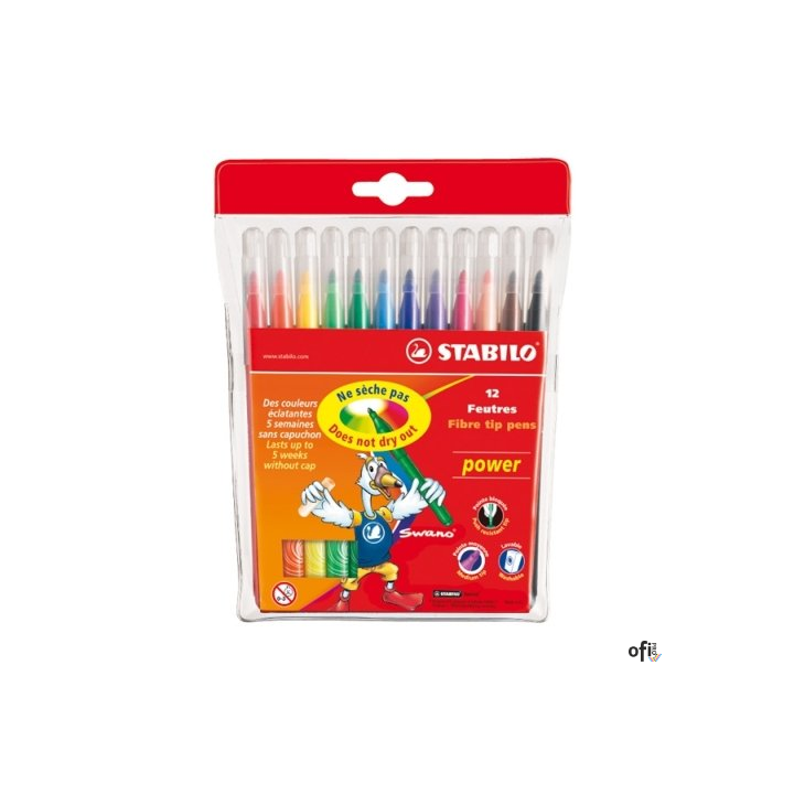 Niezasychające flamastry STABILO power - pozostawione bez skuwki nie zasychają nawet przez 5 tygodni. Dodatkowe zalety to łatwos