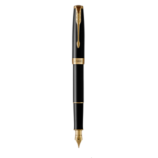 Pióro wieczne (M, stalówka ze stali) SONNET BLACK LACQUER GT PARKER 1931495, giftbox SALE