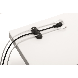 Klips samoprzylepny na 3 kable (2szt.) grafit 503937 CAVOLINE CLIP DURABLE
