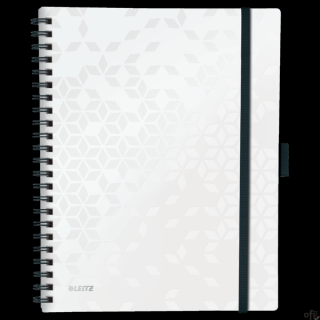 Kołonotatnik z 3 zakładkami BE MOBILE Leitz WOW A4, w kratkę, biały 46450001 (X)