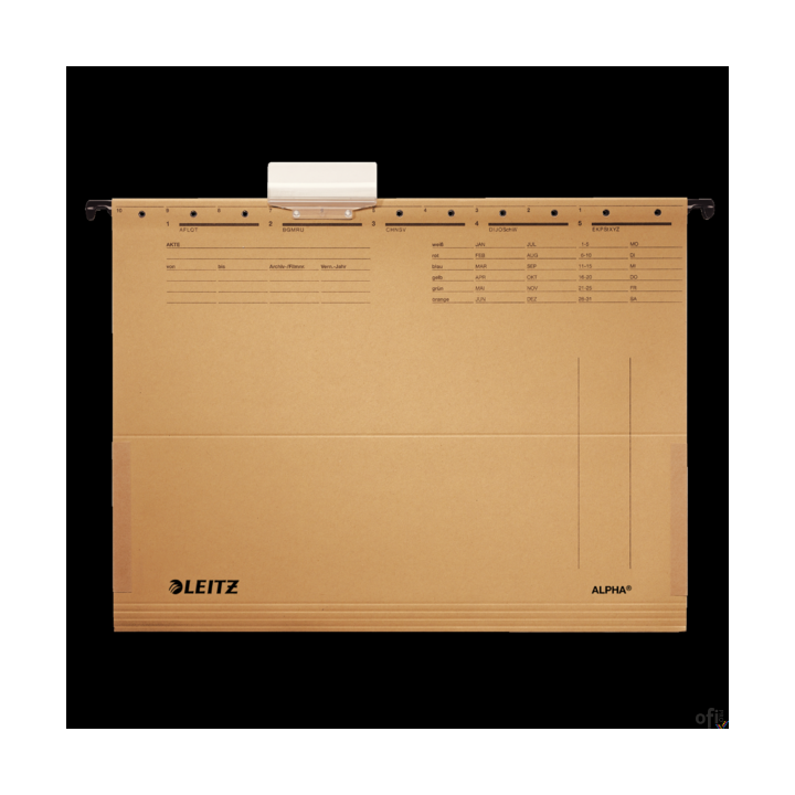 Teczki zawieszane z boczkami ALPHA, siarczanowy,  Leitz 19160000