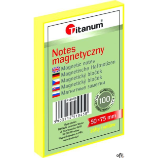 Notes elektrostatyczny 50x75mm 100k mix kolorów 456958 TITANUM bloczek