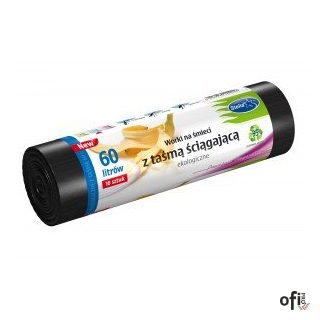 Worki na śmieci ekologiczne 60L 10szt. z taśmą (LDPE) STELLA WNS-4256
