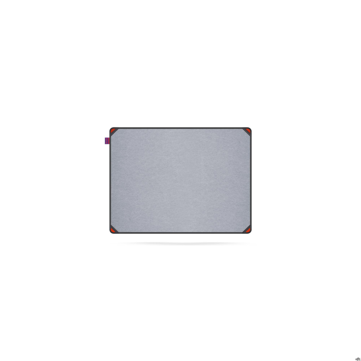 Tablica filcowa MemoBe idea EDGE ALL BLACK, powierzchnia popielata, rama aluminiowa czarna, 60x45 cm MITF060045.81.61.51