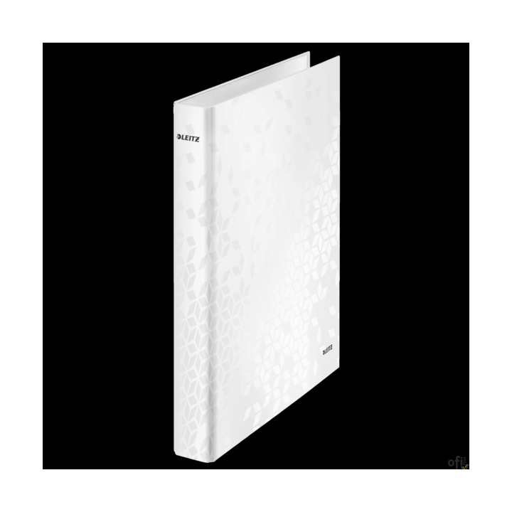 Segregator ringowy LEITZ A4 2DR/25mm perłowy biały WOW 42410001