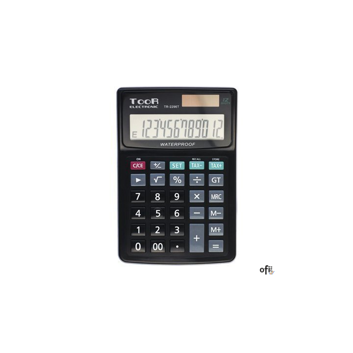 Kalkulator TOOR TR-2296T, 12 pozycyjny, wodoodporny 120-1425