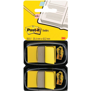 Zakładki indeksujące POST-IT_ (680-Y2EU), PP, 25,4x43,2mm, 2x50 kart., żółte