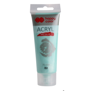 Farba akrylowa 75ml, miętowy metalik, Happy Color HA 7370 0075-051 SALE