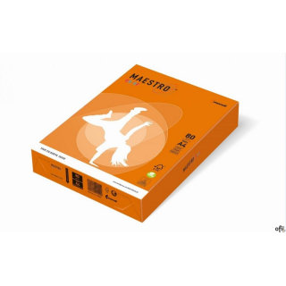 Papier xero MAESTRO COLOR A4 80g  MO15 mandarynkowy