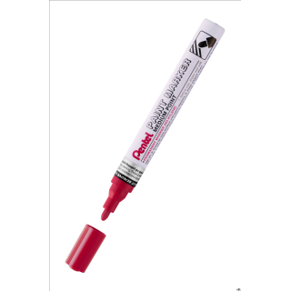 (Nowy indeks mak0047059) Marker olejowy Pentel średnia okrągła  końcówka,  MMP10-B czerwony