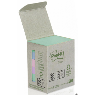 Bloczki ekologiczne POST-IT_ (653-1GB), 38x51mm, 6x100 kart., mix kolorów (X)