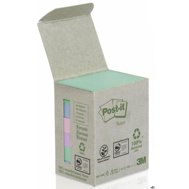 ekologiczne karteczki samoprzylepne z certyfikatem Blue Angel to funkcjonalność klasycznych karteczek Post-it_ w połączeniu z na