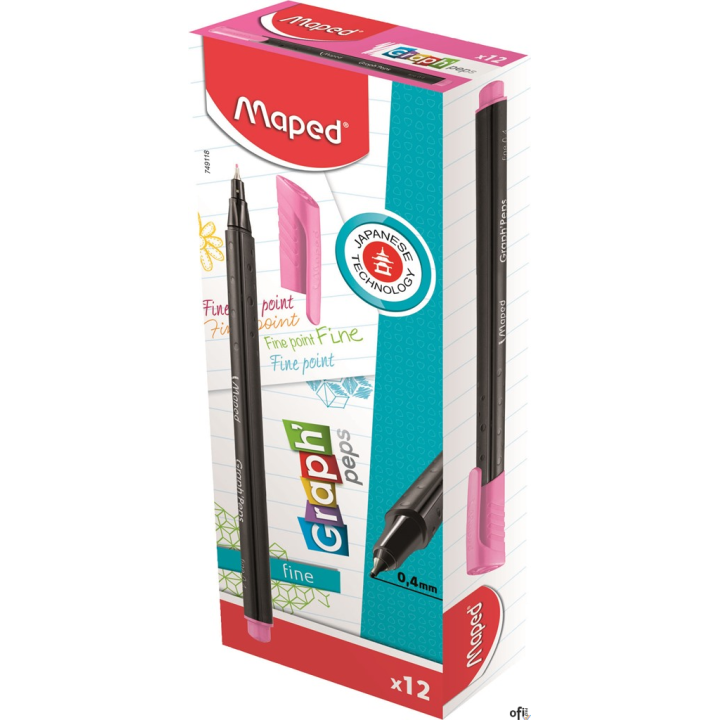 Cienkopis GRAPH PEPS różowy Maped 749118 (X)