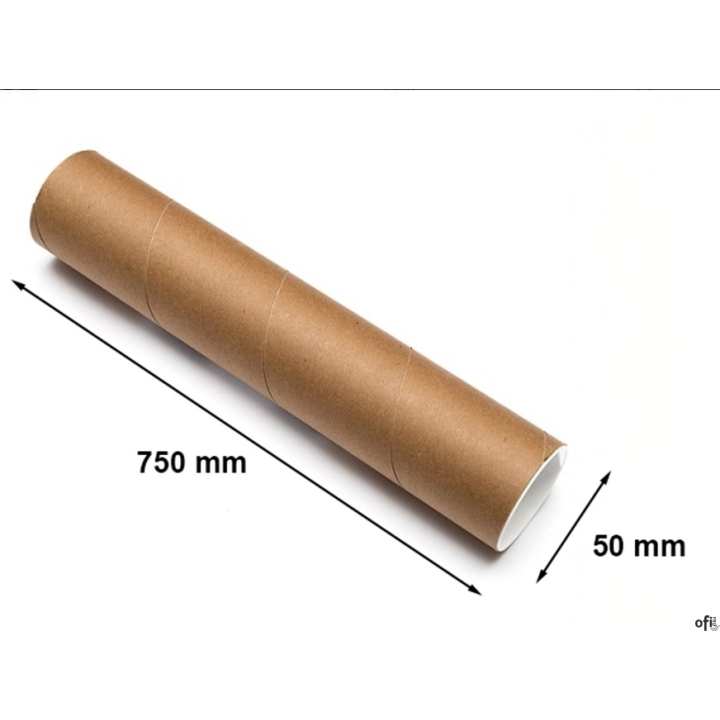 Tuba kartonowa z zatyczkami na B1 50mmx750mm