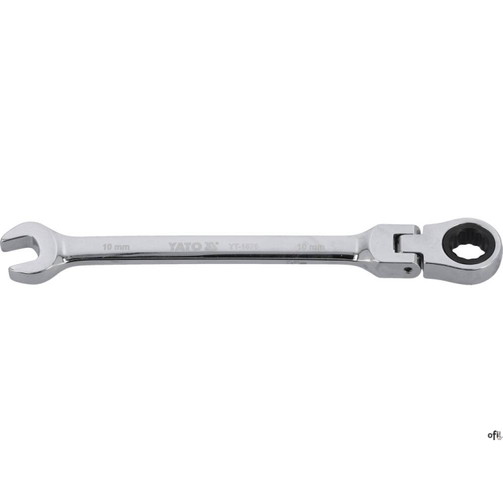 Klucz płasko-oczkowy z grzechotką 10mm