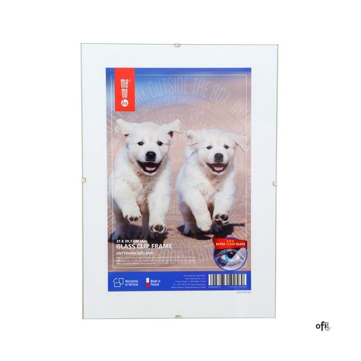 Antyrama szkło 210x297mm ANS21x29,7 MEMOBE