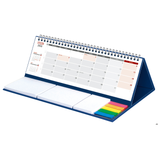 Kalendarz z notesem Maxi miesięczny spiralowany KB053B granat 2026 WOKÓŁ NAS