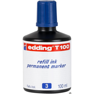 Tusz do markerów permanentnych 100 ml niebieski Edding T100/003/N