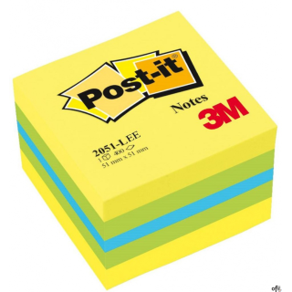 Mini Kostka samoprzylepna POST-IT (2051L), 51x51mm, 1x400 kart., cytrynowa UU009543115 3M