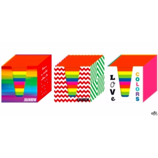 Bloczek kostka kolor INTENS 9x9x9 w kubiku INTERDRUK