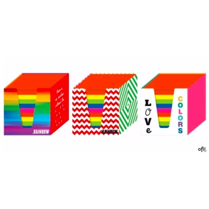 Bloczek kostka kolor INTENS 9x9x9 w kubiku INTERDRUK