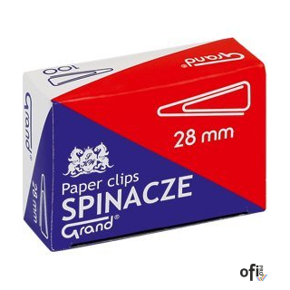 Spinacz T-28 mm GRAND trójkątny 10op x 100sztuk 110-1386